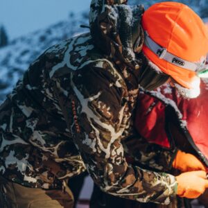 First Lite Tundra Brim Beanie - Warm Fleece Hunting Hat - Hunters Orange - Medium