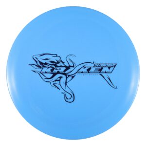 divergent discs | kraken | disc golf fairway driver | max grip (blue)