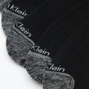 Calvin Klein Men's Quarter Socks - 12 Pack Soft Cushioned Athletic Ankle Socks for Men - Breathable Men's Sports Socks, Size 7-12, Black CK