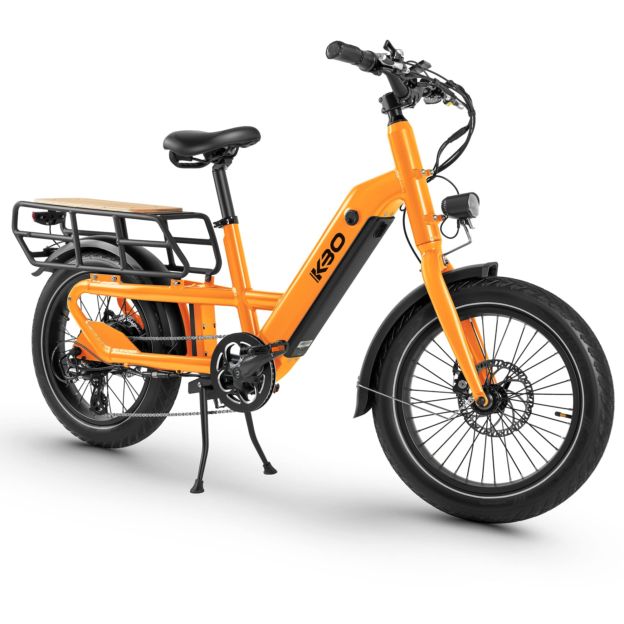 KBO Ranger Electric Bike 750W Cargo Ebike 48V 17.5Ah/840Wh Removable Battery 60Mi+ Range 400LBS Payload Capacity 20"x3" Fat Tire ebike 25mph 86Nm 7-Speed Cargo Bicycle 0-5 Level Pedal Assist