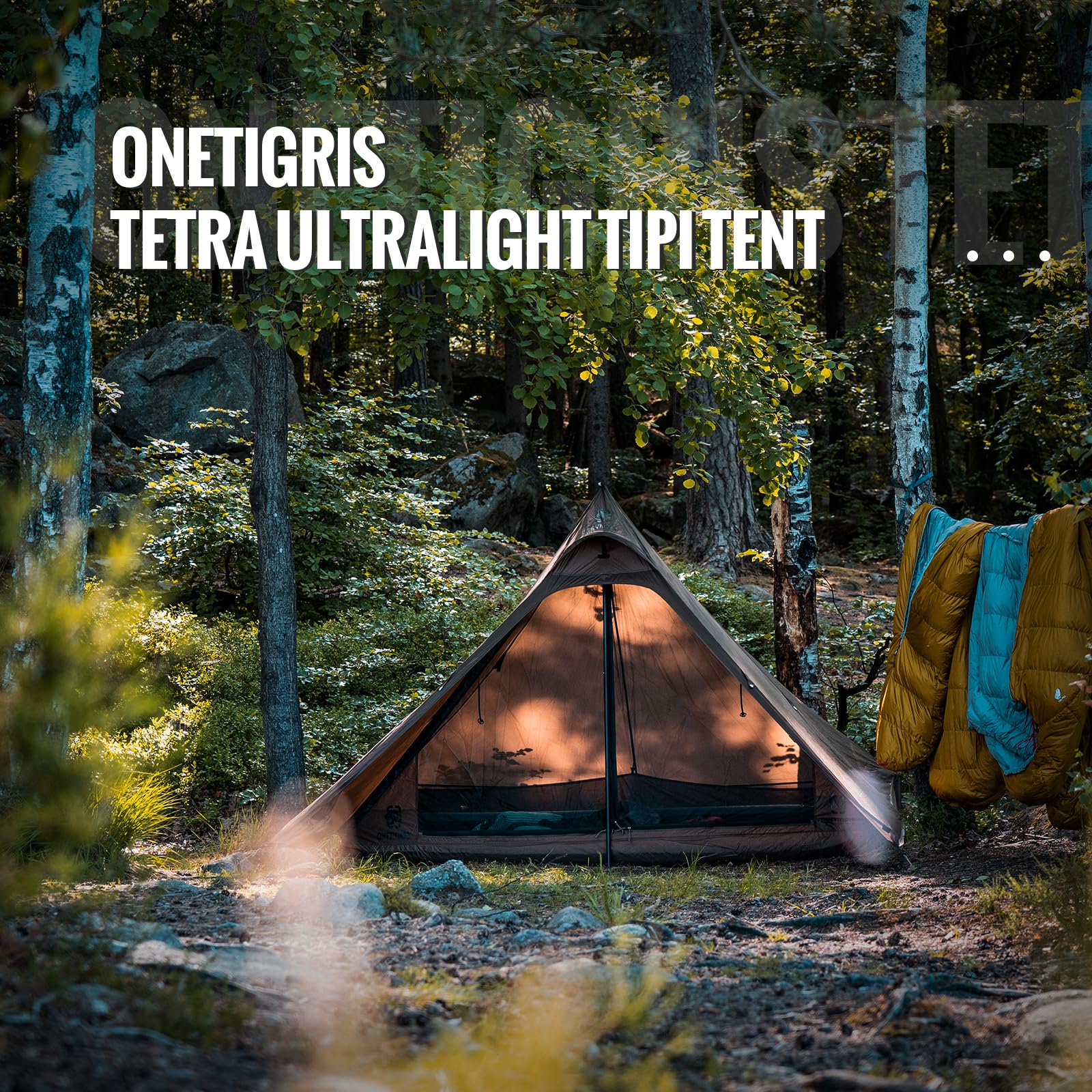 OneTigris Tetra Ultralight Tent 1-2 Person Waterproof, 3 Season, Ideal for Backpacking Camping Hiking Trekking Motorcycling bushcrafting, Travelling