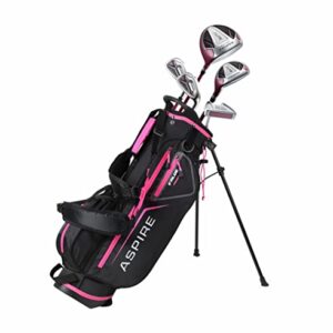 Aspire Xlite Super Performance Precise Junior Golf Club Set, Pink Set for Girls Ages 6 to 8, Right Handed