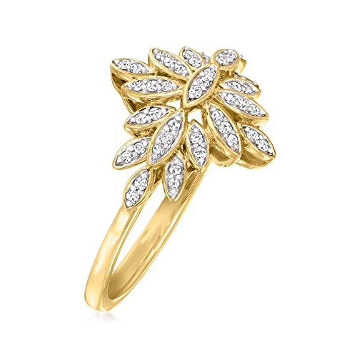 Canaria 0.15 ct. t.w. Diamond Vintage-Style Ring in 10kt Yellow Gold. Size 7