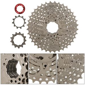 CCYLEZ Bike Freewheel, Ultra Light Series 10 Speed Cassette Threaded Type Hub Bike Accessories for Mountain Bicycle Road Bike