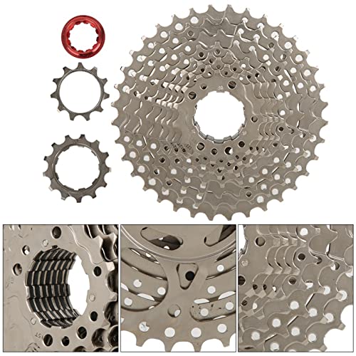 CCYLEZ Bike Freewheel, Ultra Light Series 10 Speed Cassette Threaded Type Hub Bike Accessories for Mountain Bicycle Road Bike