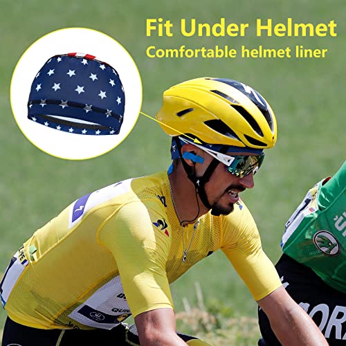 Helmet Liner Skull Cap for Biker, Cycling Sweat-Wicking Running Hat for Men Women, Motorcycle & Bicycle Under Helmets Cap (4Pcs/set)