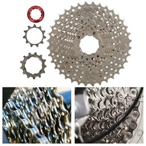 CCYLEZ Bike Freewheel, Ultra Light Series 10 Speed Cassette Threaded Type Hub Bike Accessories for Mountain Bicycle Road Bike