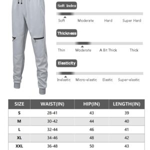 GIROLA Men's Sweatpants, Slim Fit Men Jogger Pants Tapered Gym Workout Pant for Jogging,Casual Athletics,Running,Training Grey