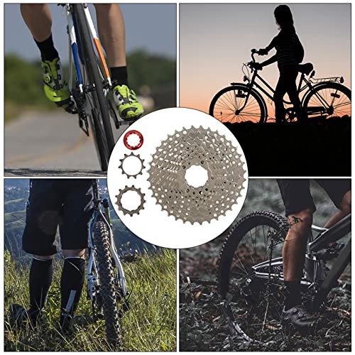 CCYLEZ Bike Freewheel, Ultra Light Series 10 Speed Cassette Threaded Type Hub Bike Accessories for Mountain Bicycle Road Bike