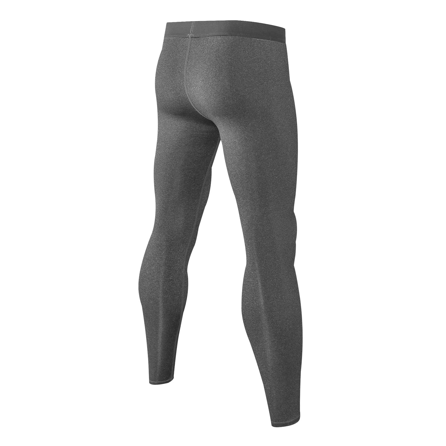 WRAGCFM Men's Compression Pants Cool Dry Athletic Workout Leggings Running Active Sports Tights Base Layer(F Grey, L)