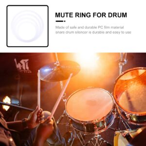 Vaguelly 4pcs Drum Muffler Dampening Rings 12 13 14 16inch Snare Drum Mute White Drum Silencer Snare Drum Mute Ring Silencer for Drum