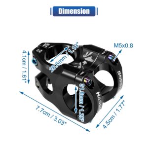 X AUTOHAUX CNC Aluminum Alloy 35mm Mountain Bike Stem for Most Bicycle Road Bike Mountain Bike Cycling Handlebar Accessories Black for 1-1/8 Steer Tube 31.8mm Handlebar