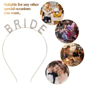 Rhinestone Bridal Headpiece, Gold Wedding Crown for Women and Girls (Rose Gold)