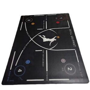 Basketball Footstep Training Mat,Basketball Train mat，Non-Slip Regular Training System Blanket, Dribble Silent Sports Auxiliary Props,Training Pace Ball Control Player Equipment (120cm*86cm*0.4cm)