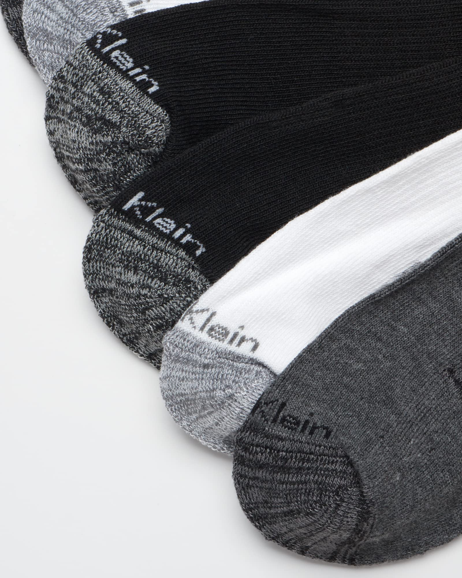 Calvin Klein Men's Quarter Socks - 6 Pack Soft Cushioned Athletic Ankle Socks for Men - Breathable Men's Sports Socks, Size 7-12, Black/White/Grey