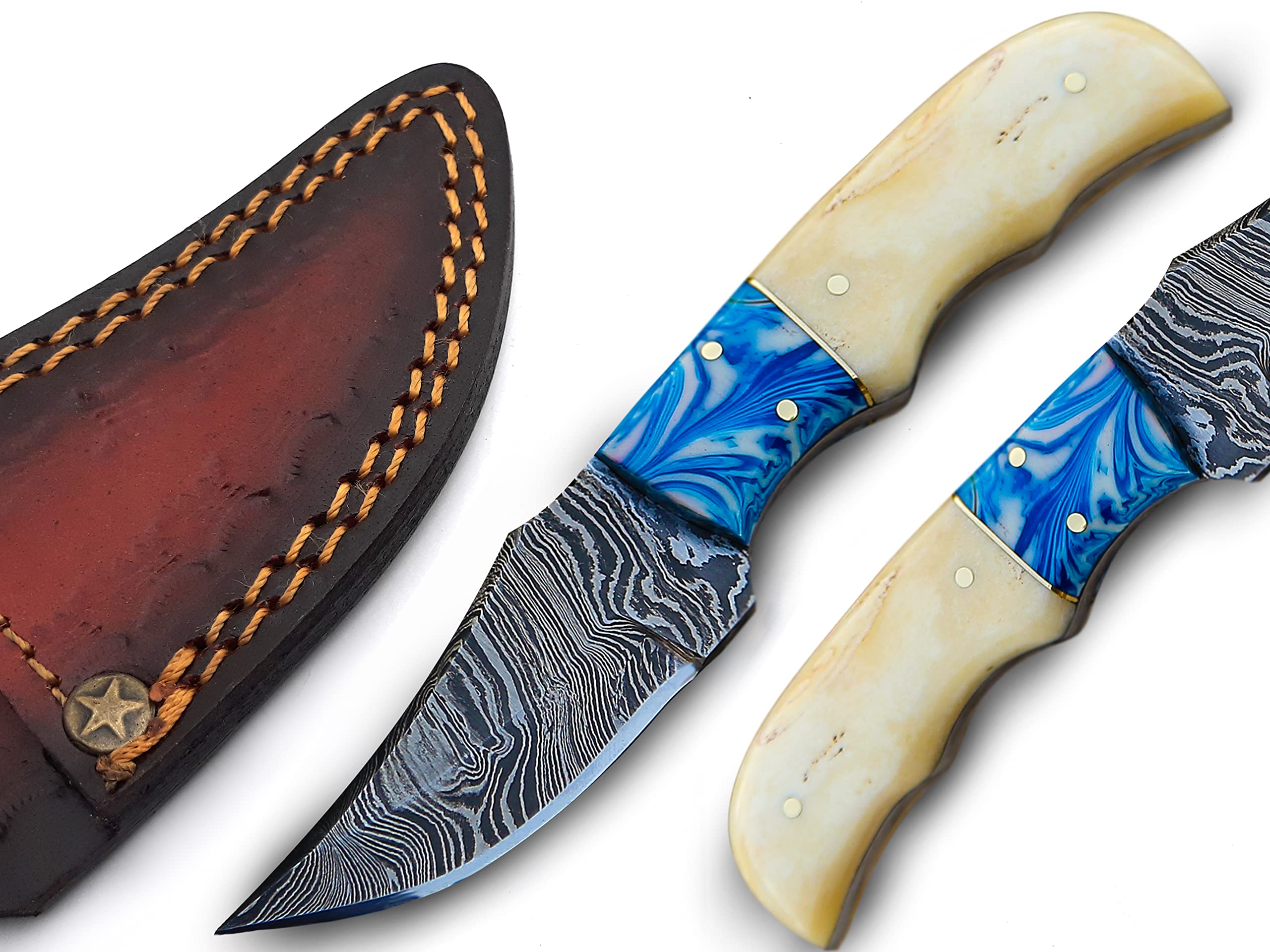 KNIFEIFY skinner fixed blade Knife: Handcrafted Elegance with Bone Handle - Perfect for Collectors and Outdoor Enthusiasts (CAMEL BONE)