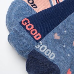 Life is Good Women's Socks - Novelty Crew Cut Socks (3 Pack), Size Shoe Size: 4-10, Navy