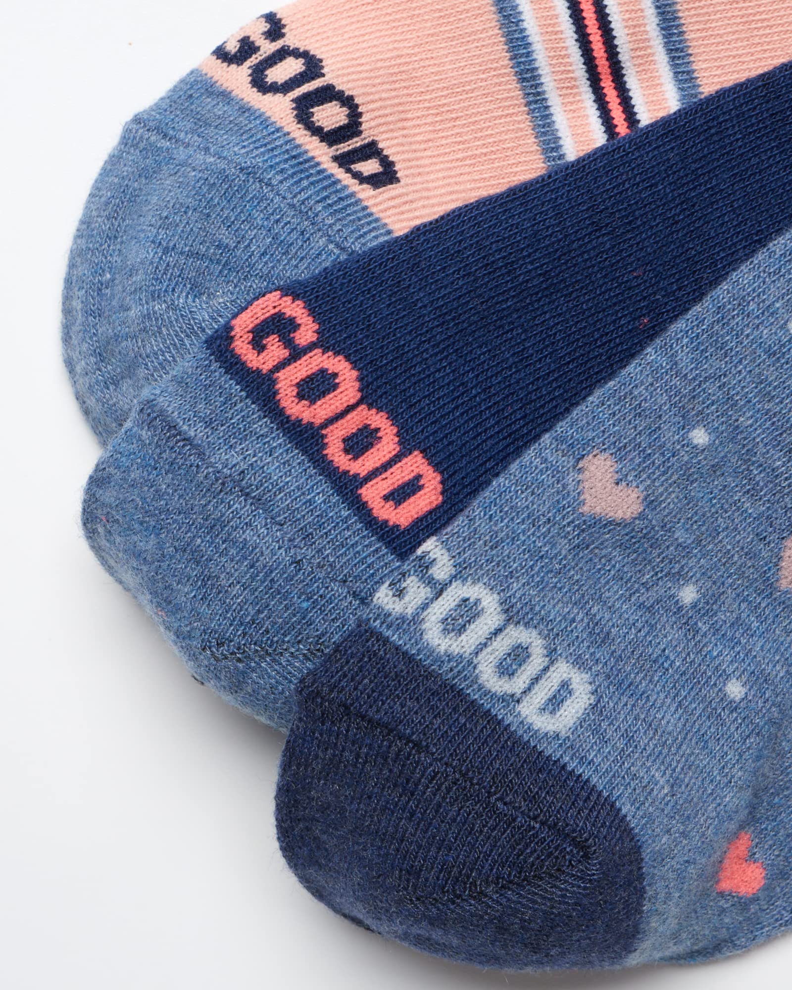 Life is Good Women's Socks - Novelty Crew Cut Socks (3 Pack), Size Shoe Size: 4-10, Navy