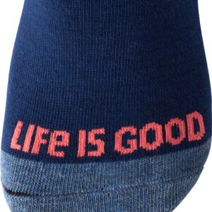 Life is Good Women's Socks - Novelty Crew Cut Socks (3 Pack), Size Shoe Size: 4-10, Navy