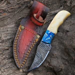 KNIFEIFY skinner fixed blade Knife: Handcrafted Elegance with Bone Handle - Perfect for Collectors and Outdoor Enthusiasts (CAMEL BONE)