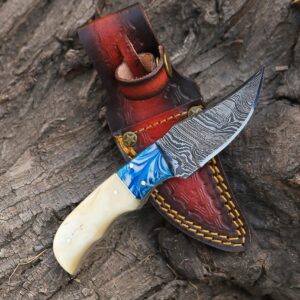 KNIFEIFY skinner fixed blade Knife: Handcrafted Elegance with Bone Handle - Perfect for Collectors and Outdoor Enthusiasts (CAMEL BONE)