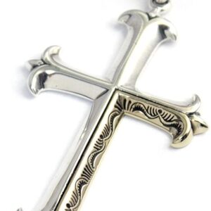 COSUMOSU 2.75inch 925 Sterling Silver Large Cross Pendant for men