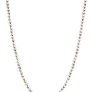 Lucky Brand Beaded Collar Necklace,Silver,One Size