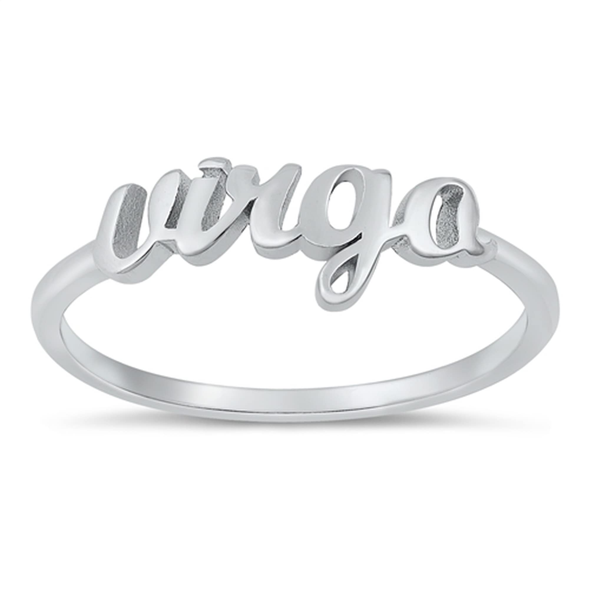 OLIE & JOLIE 925 Sterling Silver Virgo Zodiac Sign Ring Sizes 4-10 (10)