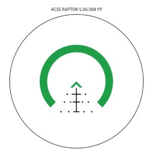 Primary Arms SLX 3X MicroPrism with Green Illuminated ACSS Raptor 5.56/.308 Reticle - Yard