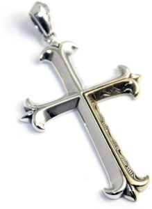 cosumosu 2.75inch 925 sterling silver large cross pendant for men