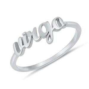 OLIE & JOLIE 925 Sterling Silver Virgo Zodiac Sign Ring Sizes 4-10 (10)