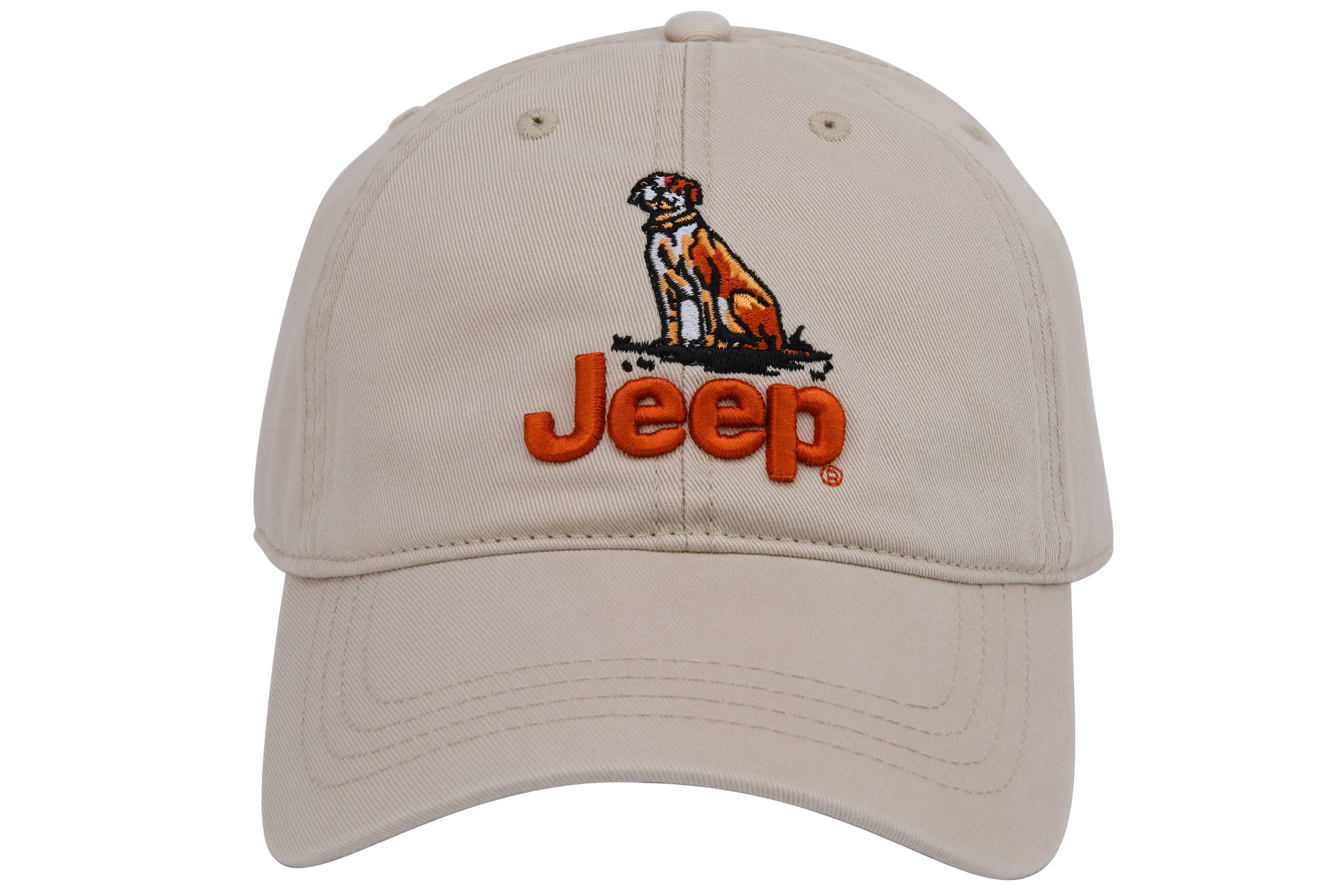 Jeep Vintage Dog Logo Garment Washed Hat Classic Design DSC Original | Cool Stuff (Stone)