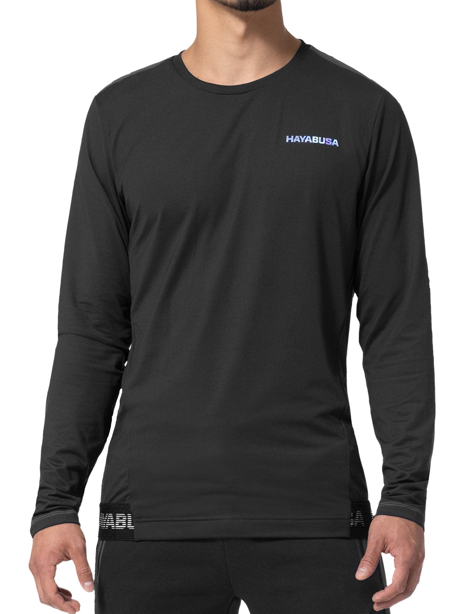 Hayabusa Men's Long Sleeve Training Shirt - Black, X-Large