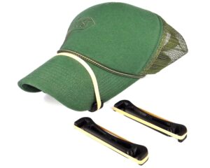 visor benders (pack of 3 black) ~ tight curl model ~ includes #64 rubber bands (not recommended for x-large hats) made in usa*