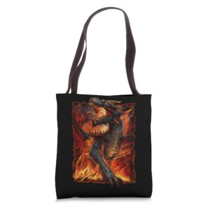 spiral original - draconis - gothic dragon tote bag