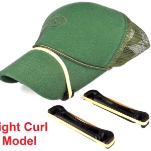 Visor Benders (Pack of 3 Black) ~ Tight Curl Model ~ Includes #64 Rubber Bands (NOT Recommended for X-Large Hats) Made in USA*