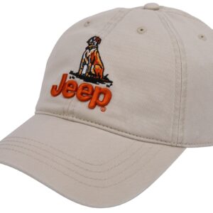 Jeep Vintage Dog Logo Garment Washed Hat Classic Design DSC Original | Cool Stuff (Stone)