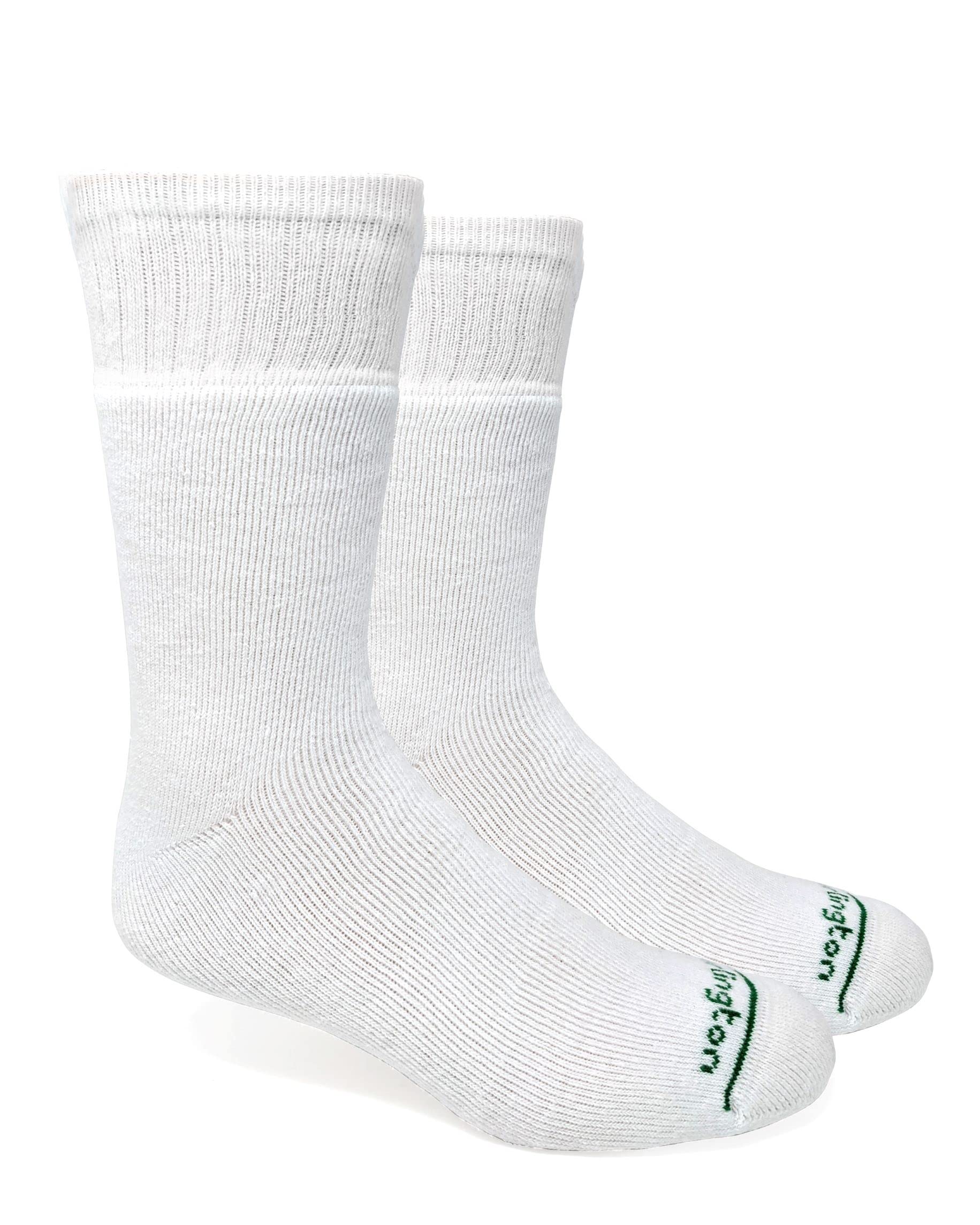 Burlington Men's Active Crew Sock 2 Pair Pack, White/White, One Size