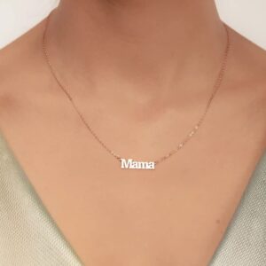 MLUHKEE Name Necklace Personalized, 14K Gold Plated Customized Necklace for Women, Personalized Name Necklace Dainty Name Plate Necklace,Gift for Mom