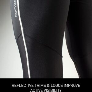 AERO|TECH|DESIGNS | Men's Windstop Padded Cycling Tights | Black | Large