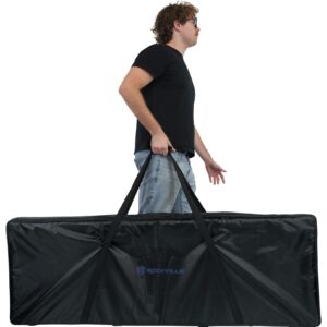 Rockville RTBL4 Adjustable Height DJ Table Folding Legs + Carry Bag 20" x 60"