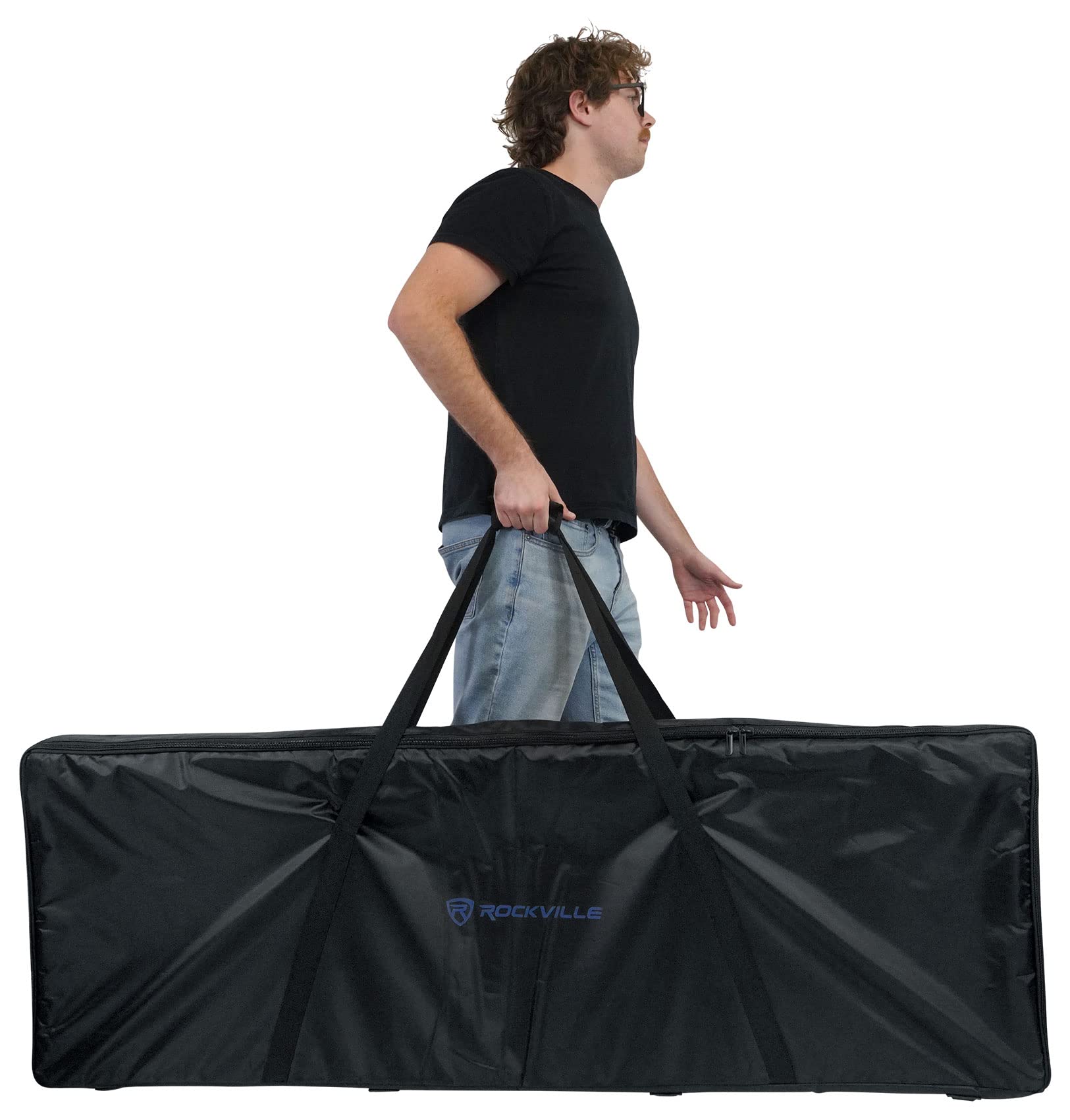 Rockville RTBL4 Adjustable Height DJ Table Folding Legs + Carry Bag 20" x 60"