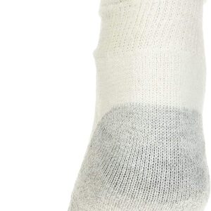 Moda West 24 Pairs - Ankle Bulk Socks Athletic Size 10-13 in White with Grey - Wholesale Case of 24 Men's Socks