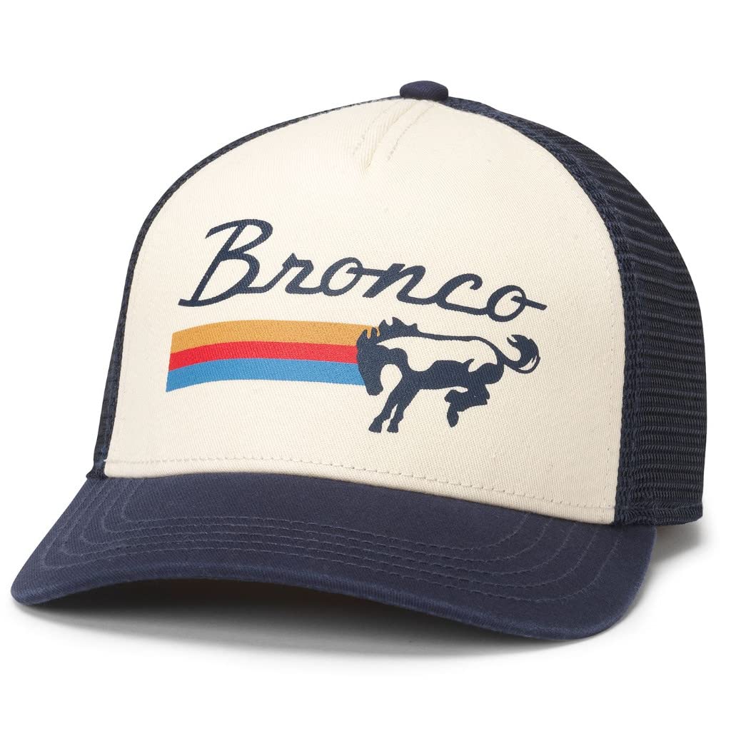 AMERICAN NEEDLE Sinclair Ford Bronco Adjustable Snapback Trucker Baseball Hat (21001A-BRONCO-NVIV)