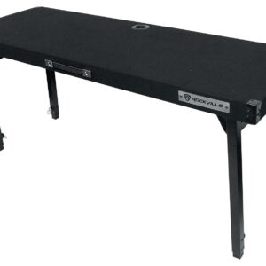 Rockville RTBL4 Adjustable Height DJ Table Folding Legs + Carry Bag 20" x 60"