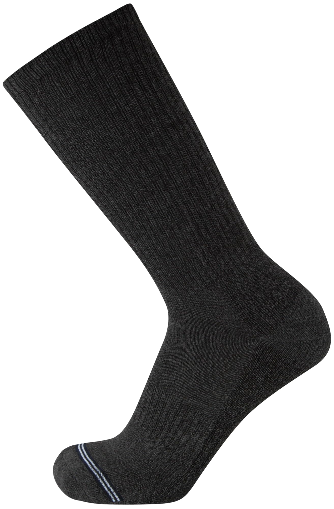 Nautica Men's Crew Dress Socks - 5 Pack Light-Cushion Crew Length Work Socks for Men - Classic Breathable Men's Socks, Size 6-12.5, Grey/Black Stripes