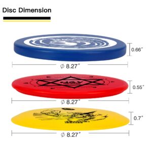 NQV Disc Golf Se with Bag,Disc Golf Beginner Set,6 Pack Flying Discs with Putters Drivers Mid Ranges+1 Black Disc Golf Bag, Disc Portable Outdoor Indoor Beginner Kid Aged6+Adults