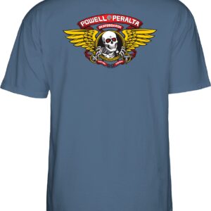 Powell Peralta Winged Ripper T-Shirt, Indigo Blue, Small