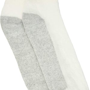 Moda West 24 Pairs - Ankle Bulk Socks Athletic Size 10-13 in White with Grey - Wholesale Case of 24 Men's Socks