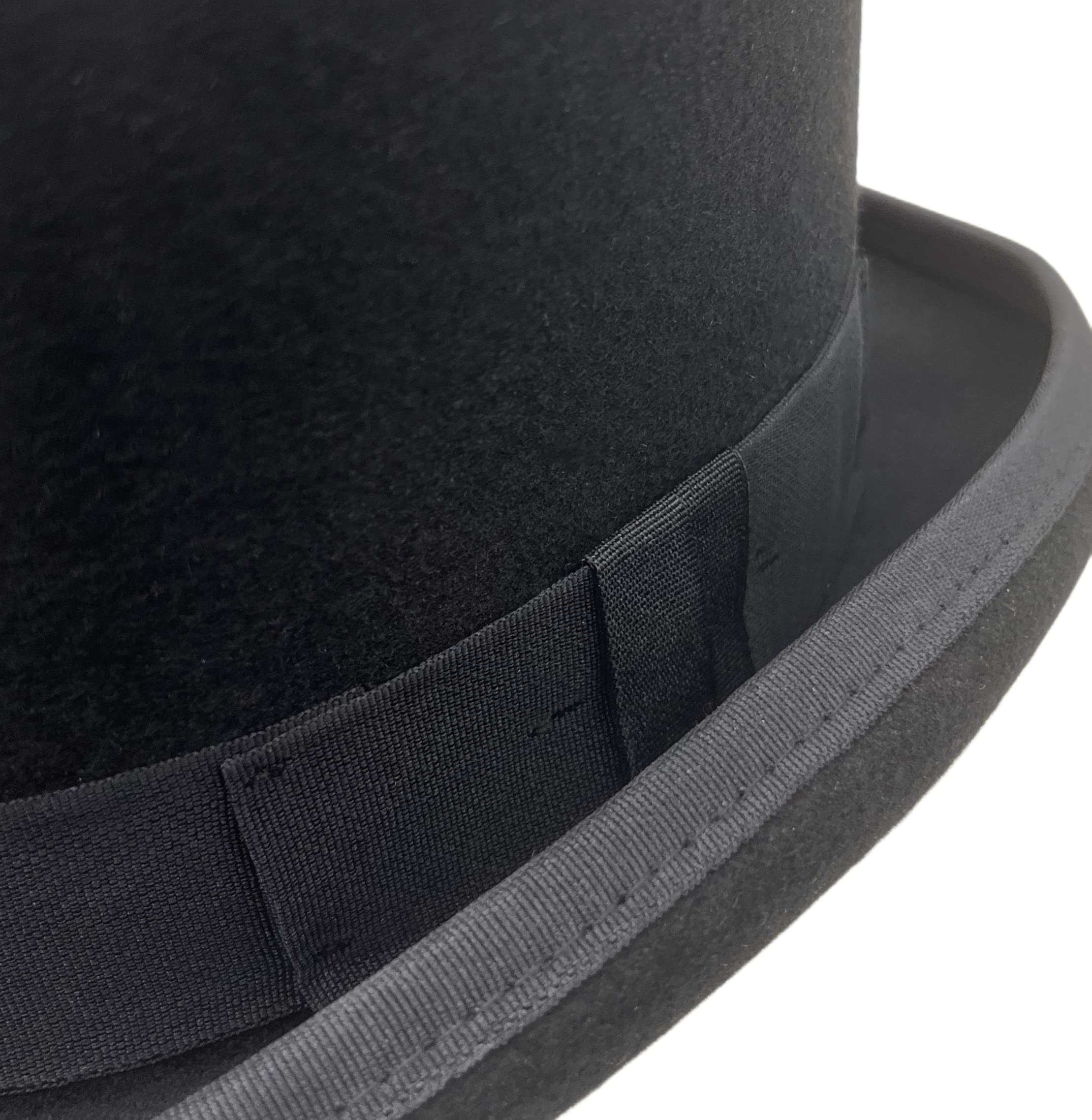 Willheoy Wool Top Hat for Men Satin Lined Topper Hat Black Mens Tophat Christmas Costume Cap